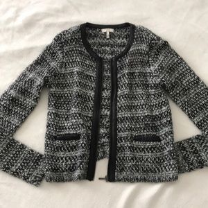 Joie tweed cardigan jacket size small